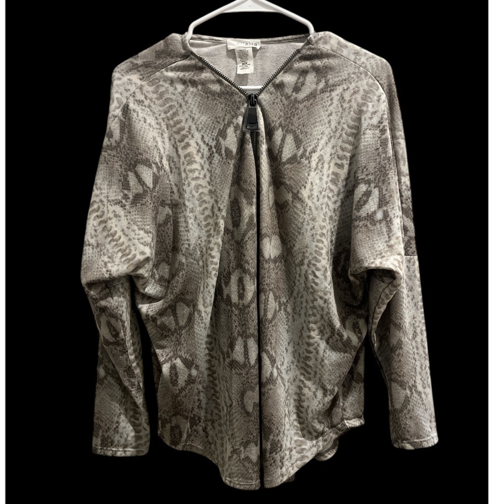New Ariella Medium Snake Skin Half Zip Pullover